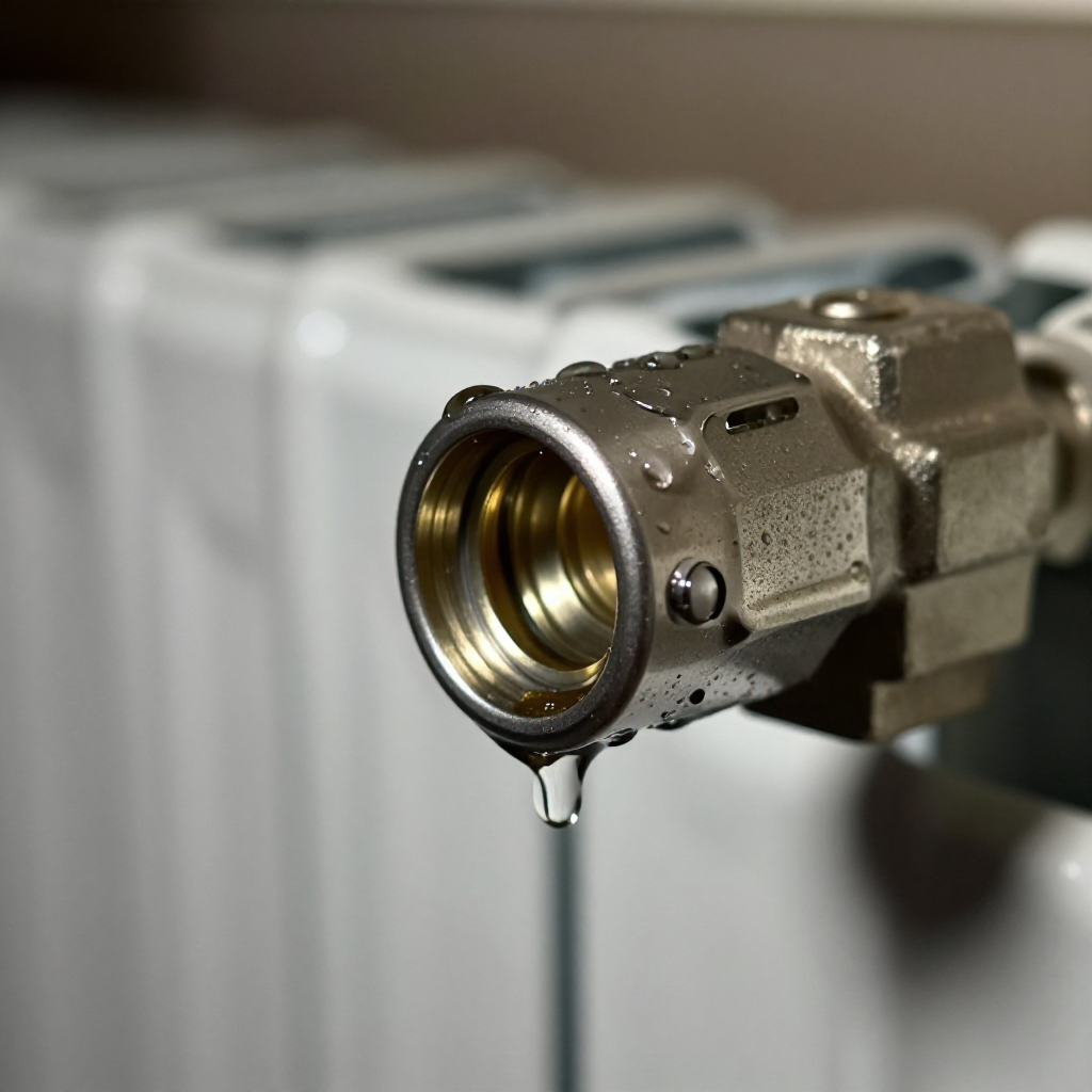 Open the bleed valve until water runs steady