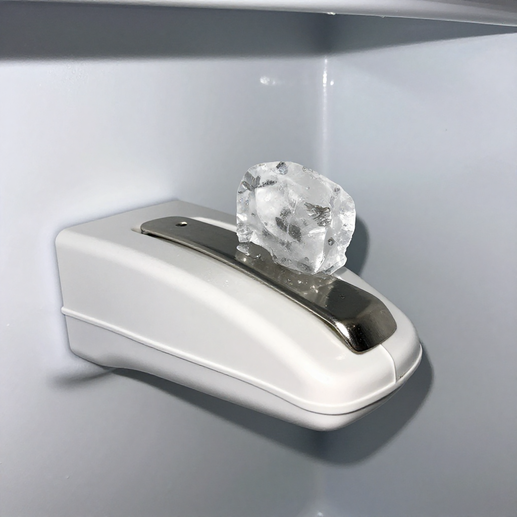 Check the feeler arm and reset the icemaker