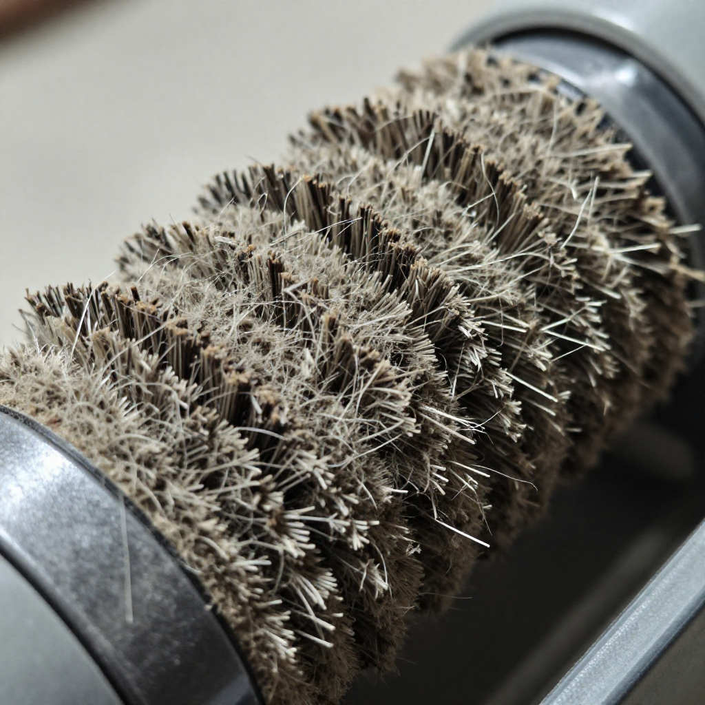 Remove the brush roll and clean it completely