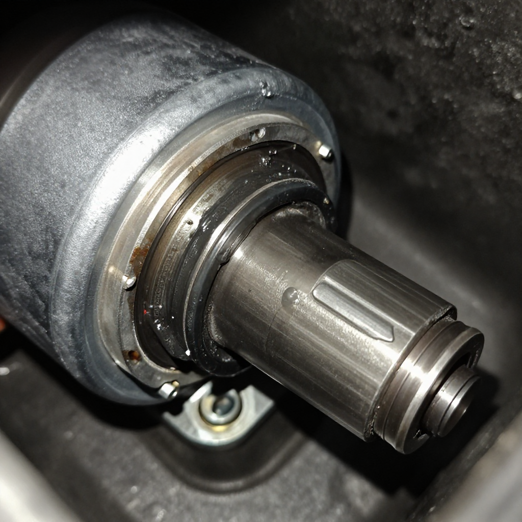 Clean the motor shaft and install the new belt
