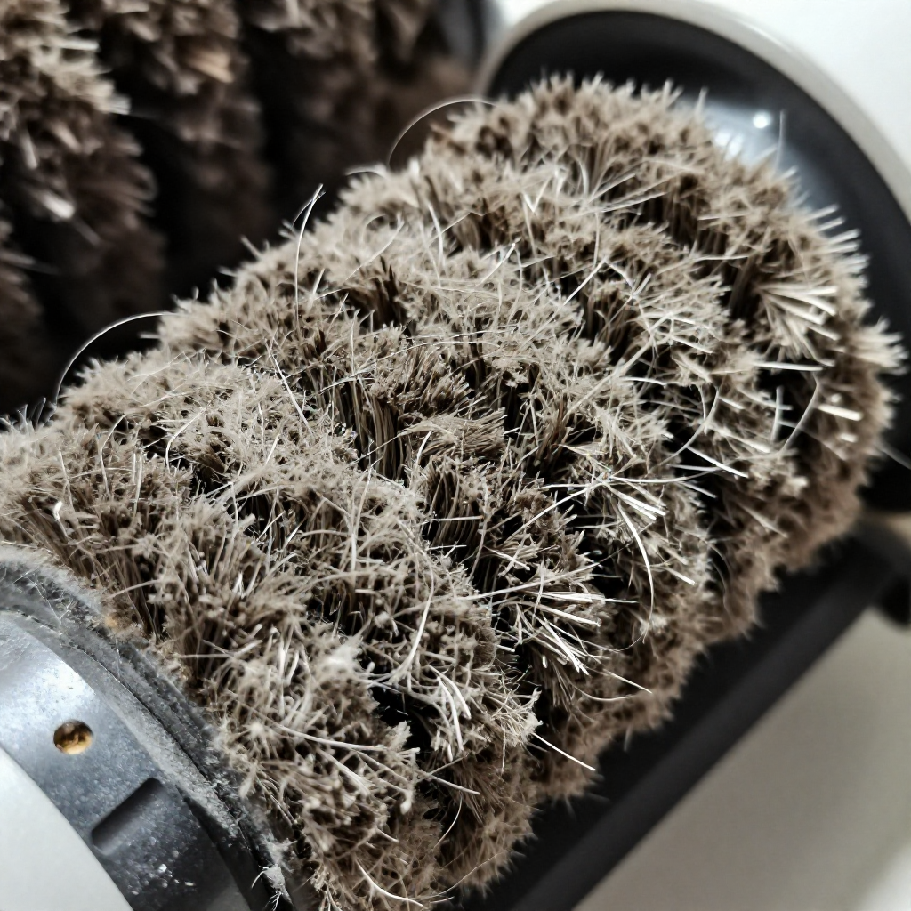 Remove the brush roll and clean it completely