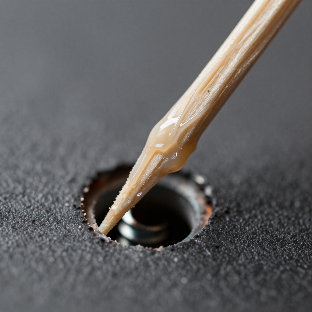 Insert glue-coated toothpicks