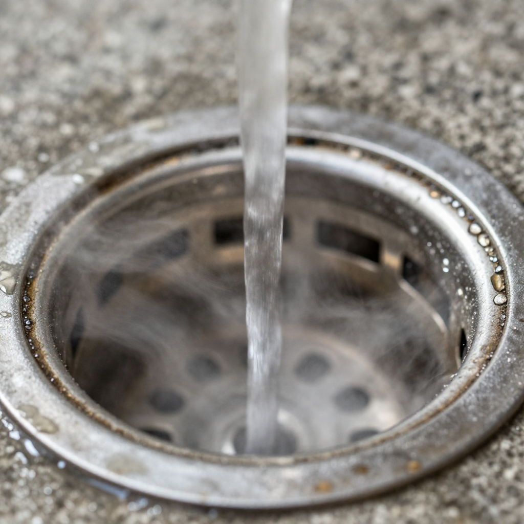 Flush with hot water