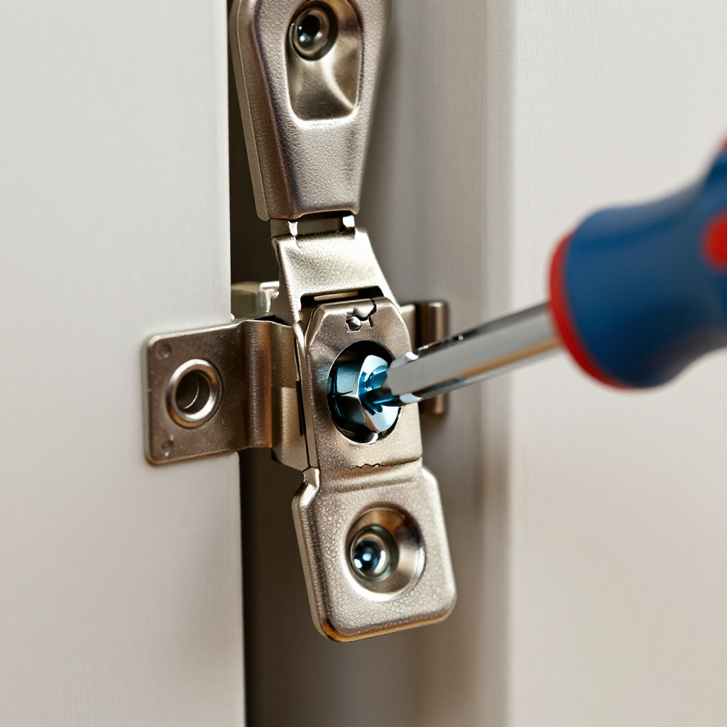 Check the hinge screws