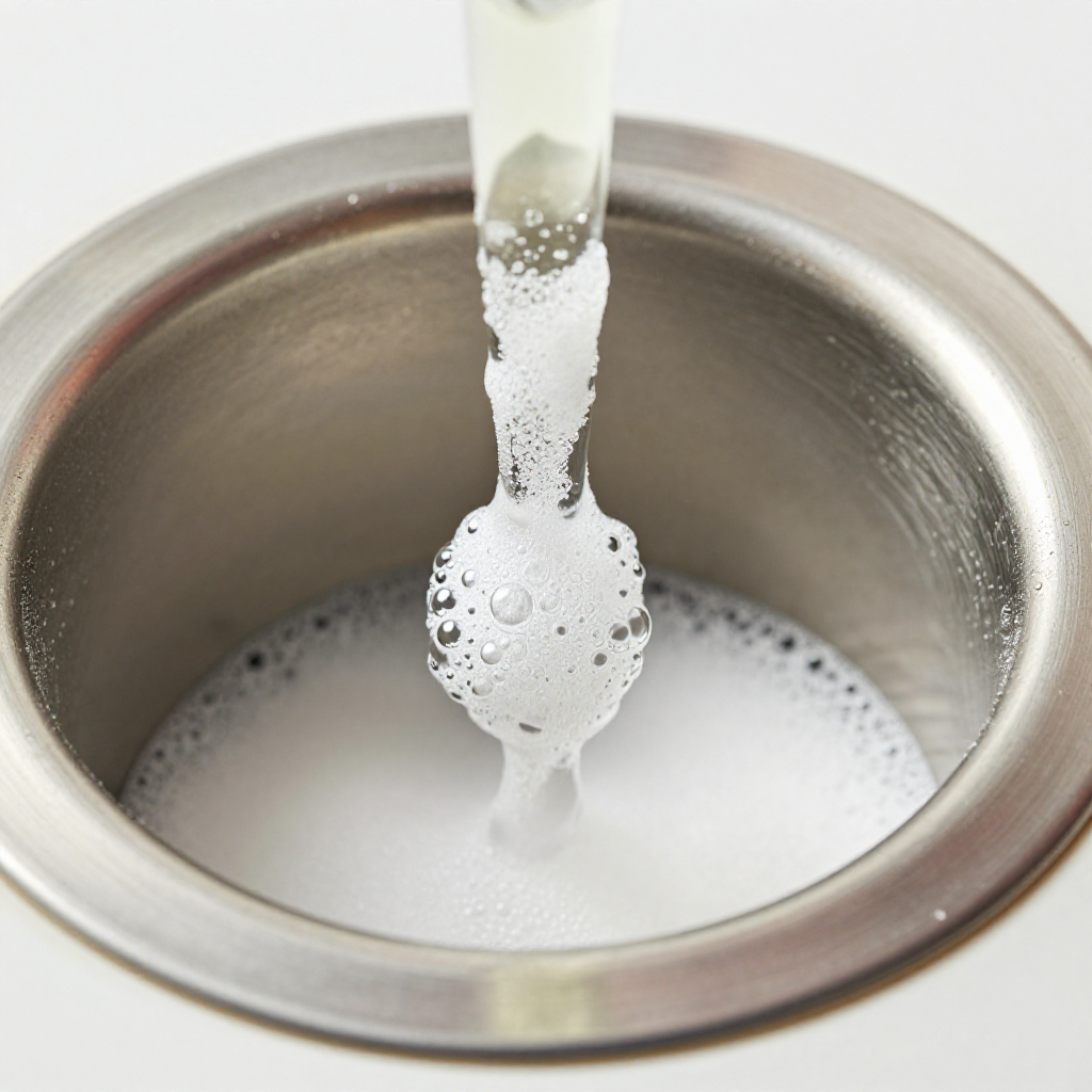 Step 3: Flush with hot water and baking soda