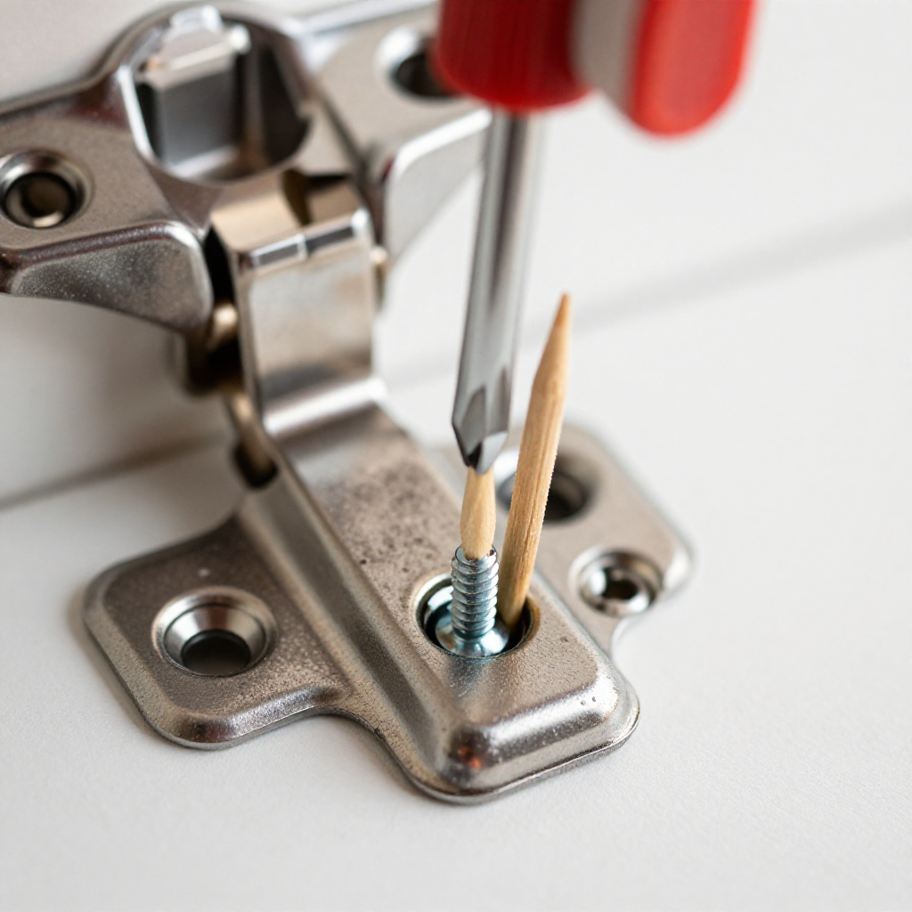 Tighten the hinge screws