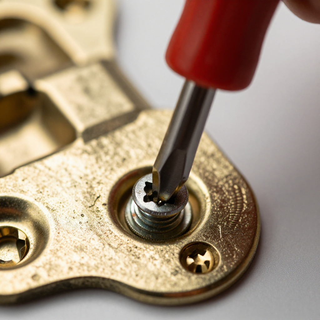 Tighten the top hinge screws