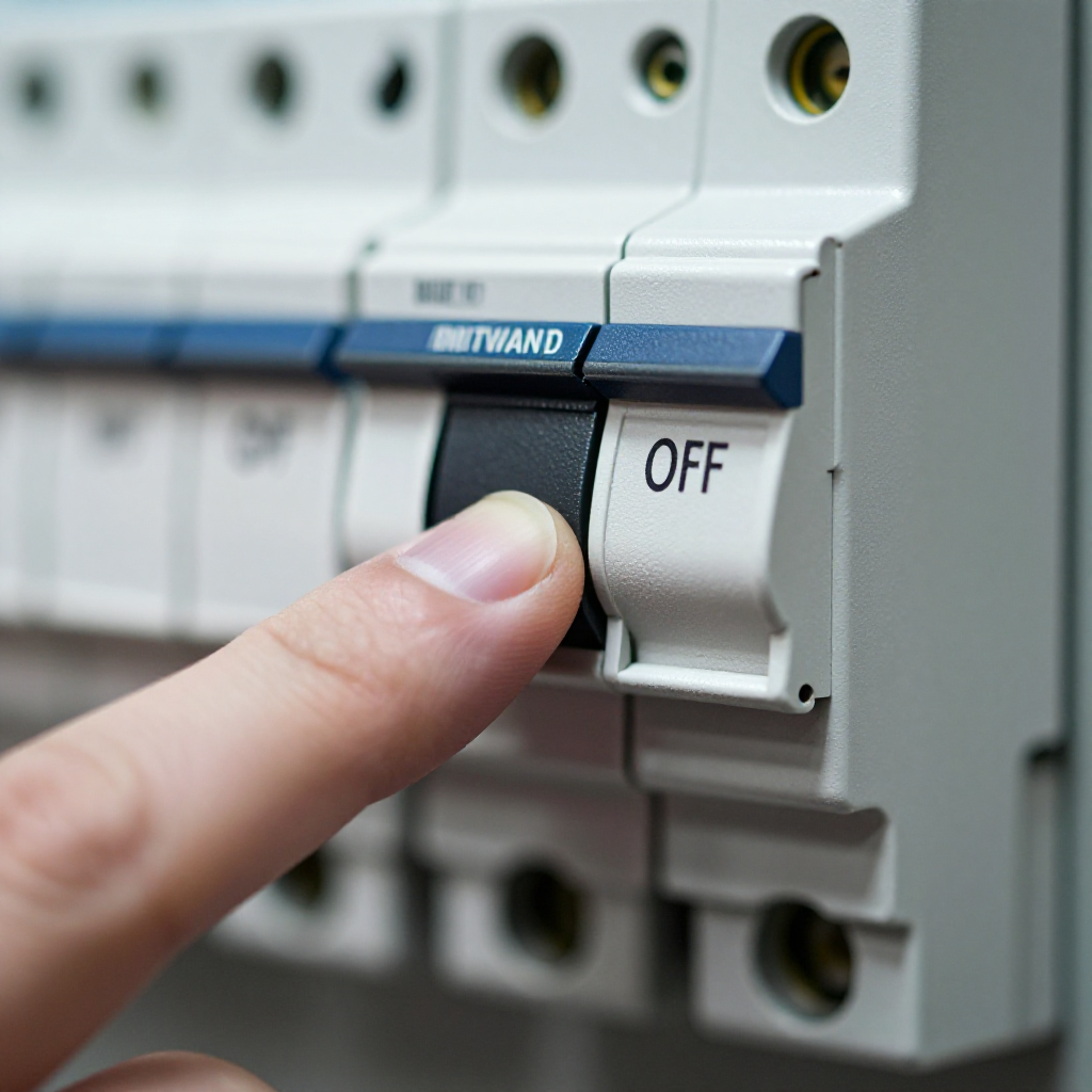 Turn off power at the breaker