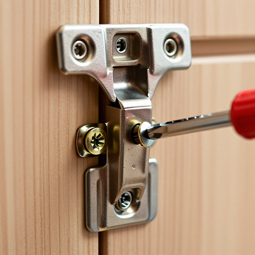 Tighten hinge screws