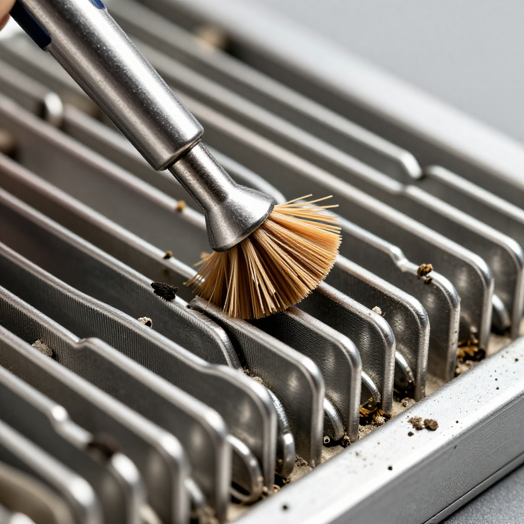 Inspect the condenser unit for debris