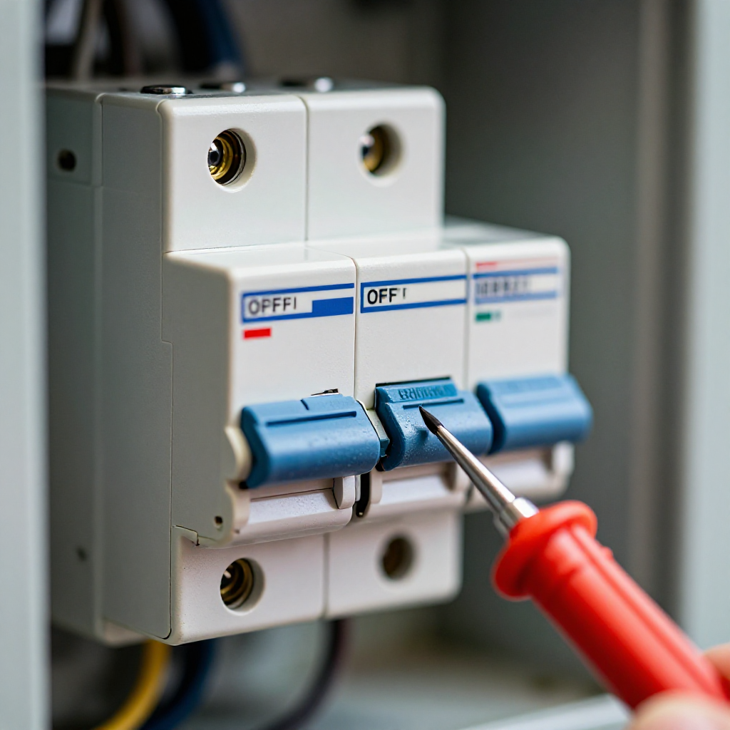 Turn off power at the breaker