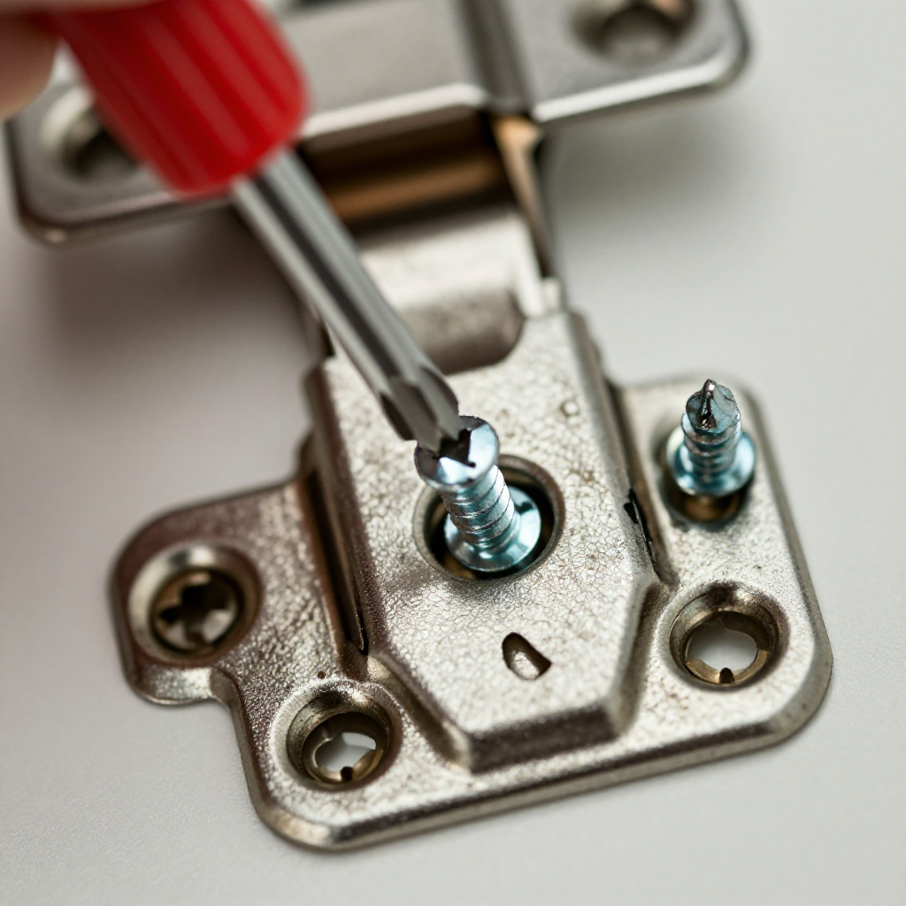 Tighten hinge screws