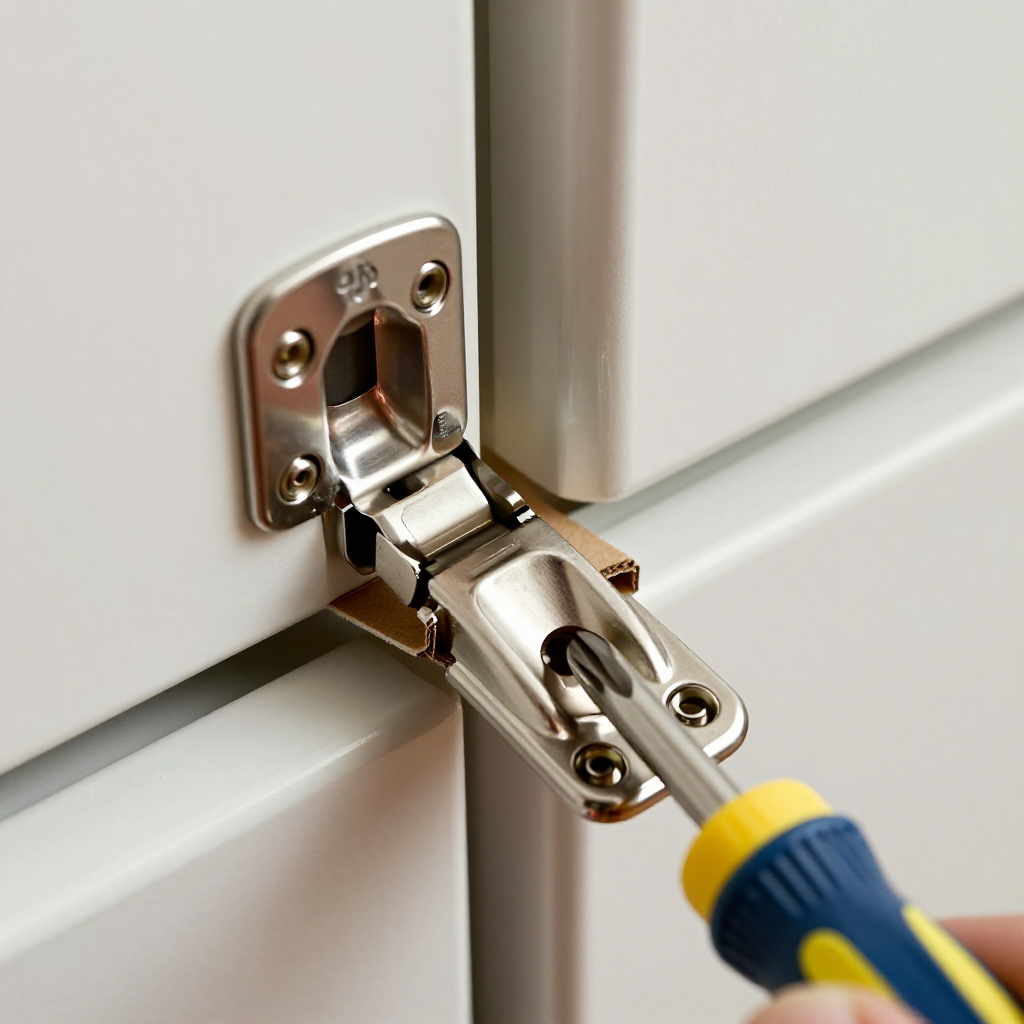 Shim the bottom hinge