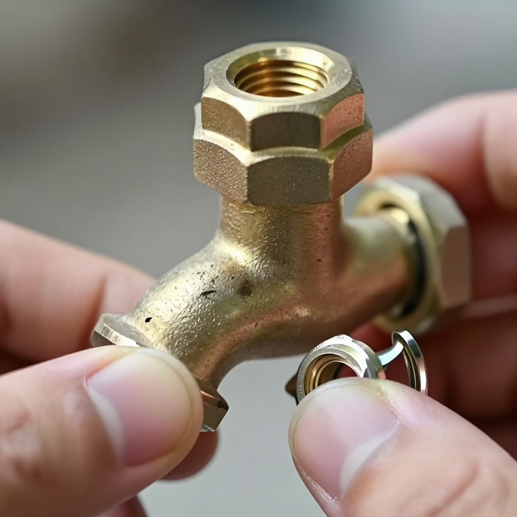 Remove the packing nut and stem