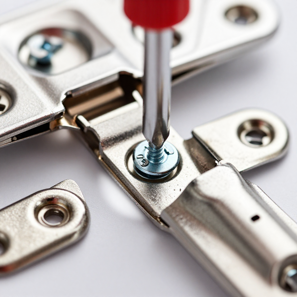 Tighten the hinge screws