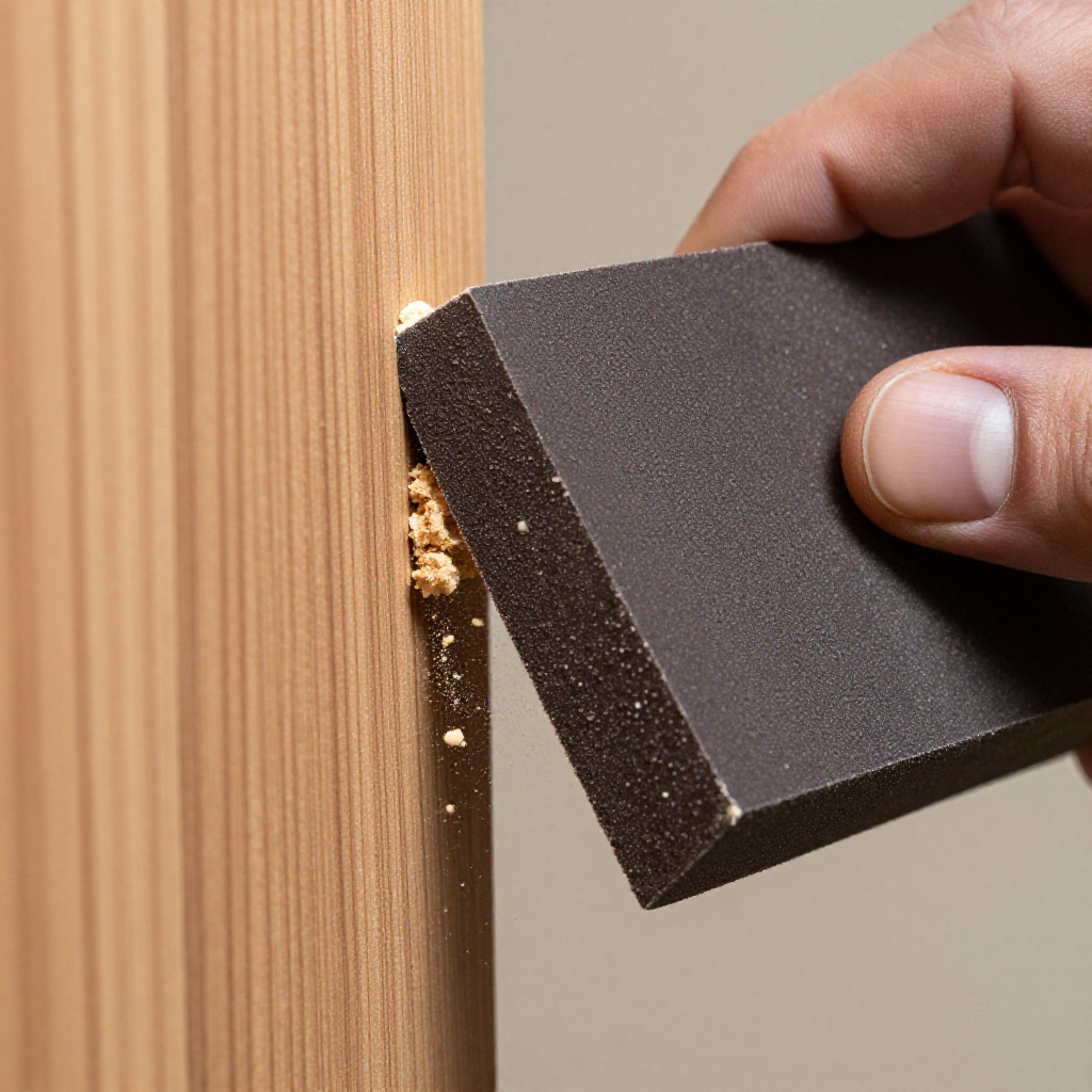 Sand the sticking edge