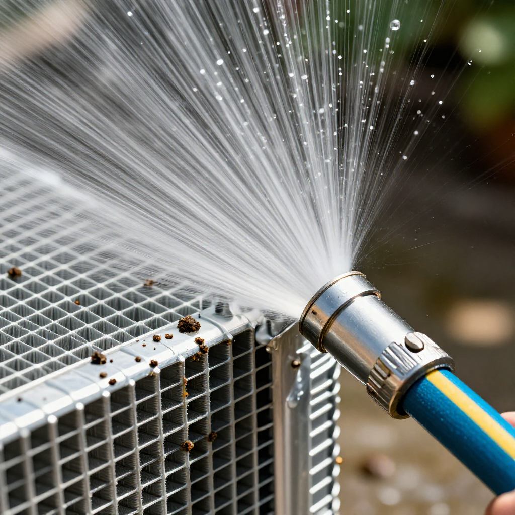 Clean the condenser unit outside