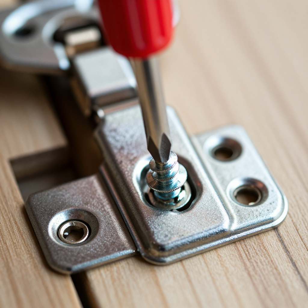 Tighten hinge screws