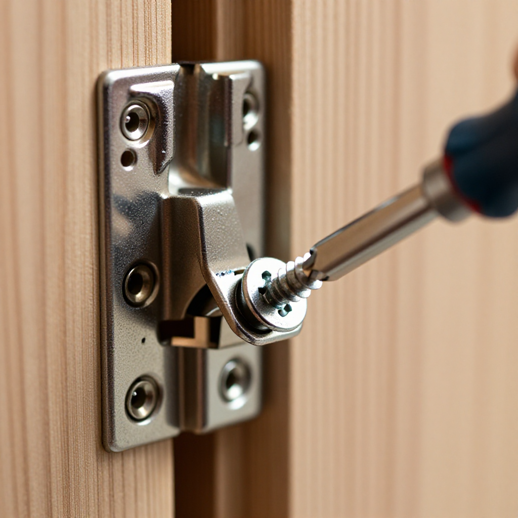 Step 1: Tighten the hinge screws