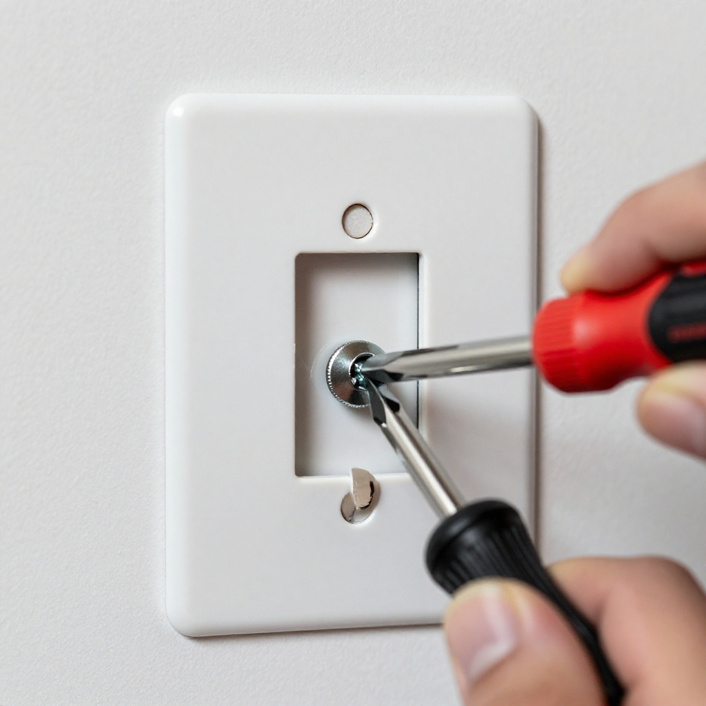 Step 1: Remove the switch cover plate