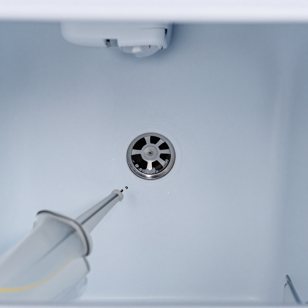 Check the defrost drain in the freezer