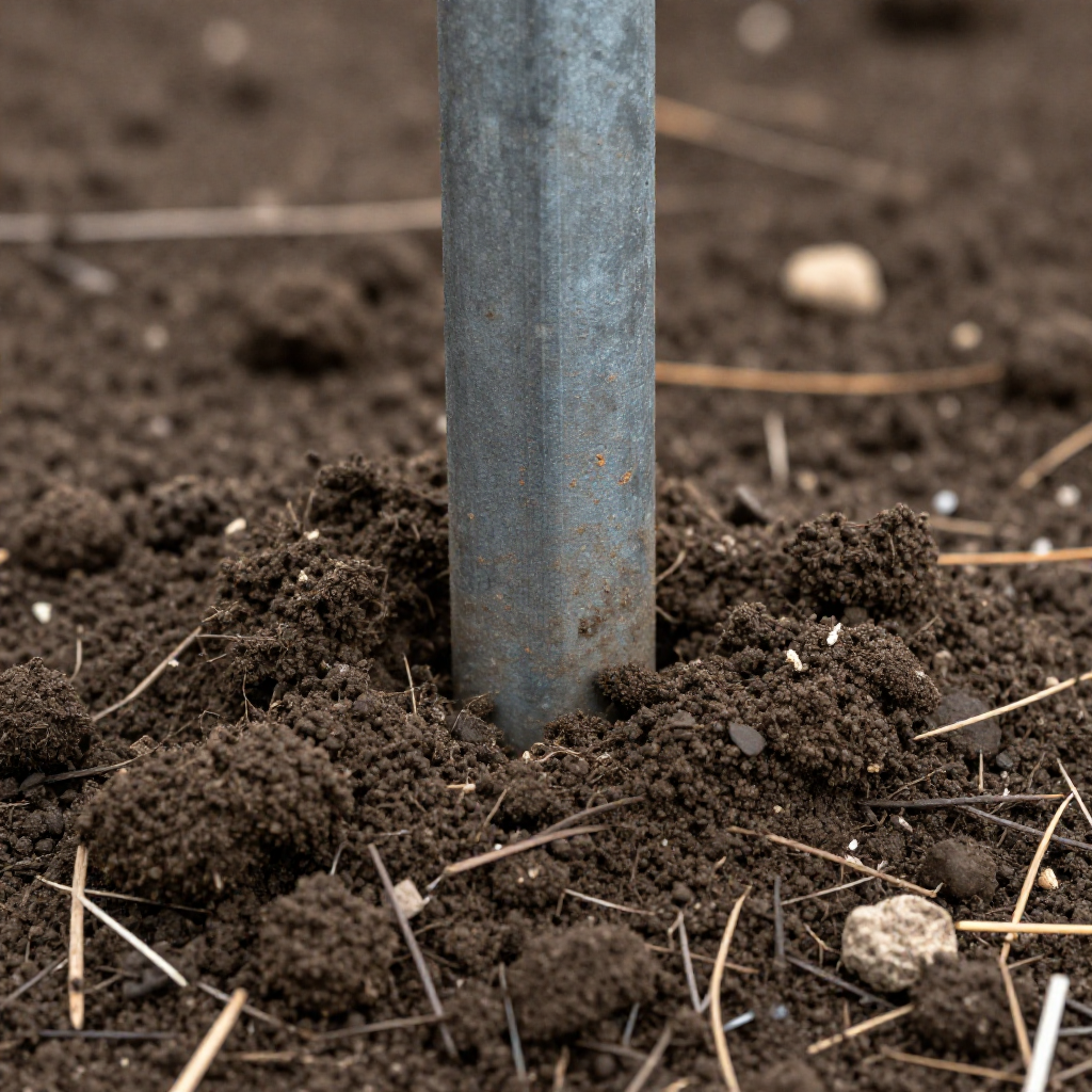 Backfill and tamp soil