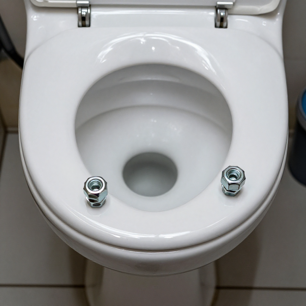 Remove the toilet caps and nuts
